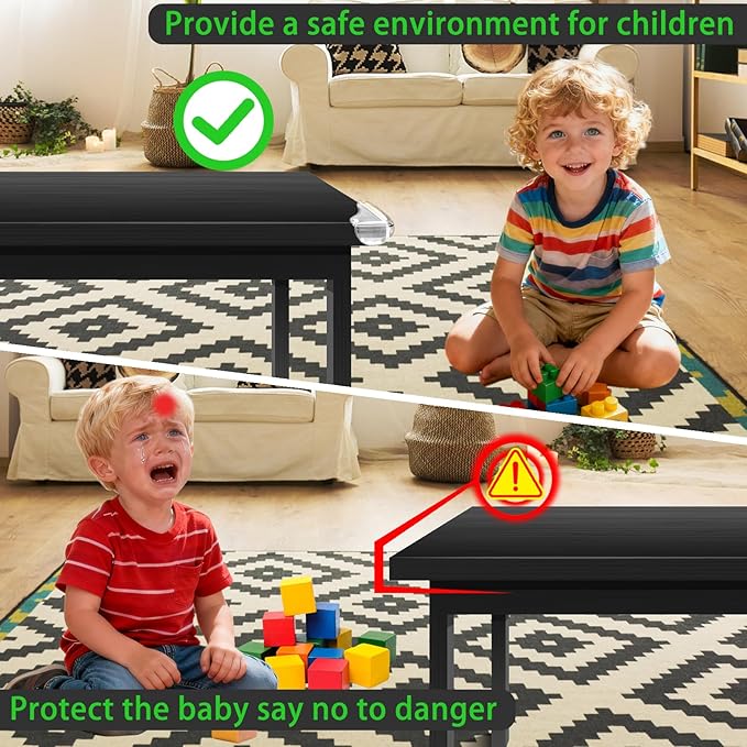 10 Pack Transparent Corner Protectors - Baby Safety Edge Guards for Furniture, Clear Sharp Corner Covers for Dining Table Baby Proofing