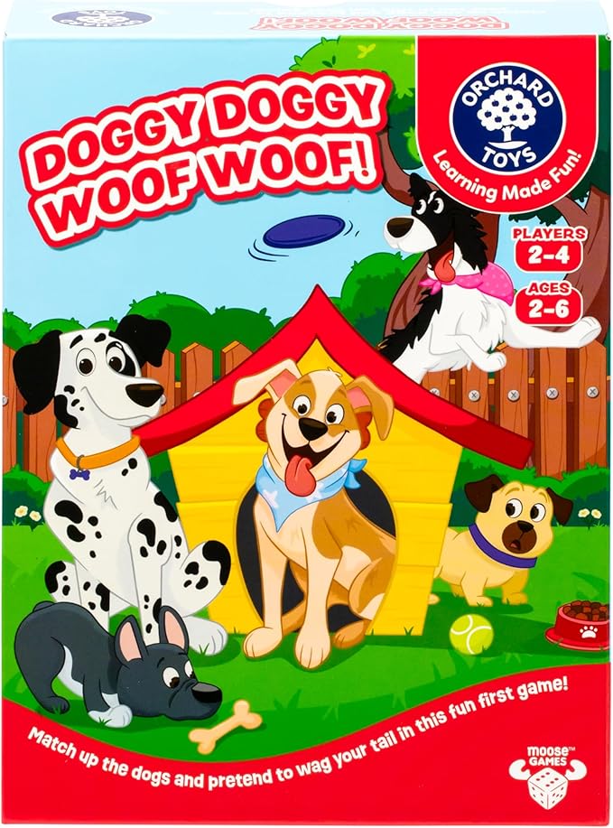 ORCHARD TOYS Doggy Doggy Woof Woof. Matching Game for Ages 2-6. Ideal for Developing Memory, with 2 Ways to Play. for 2-4 Players.