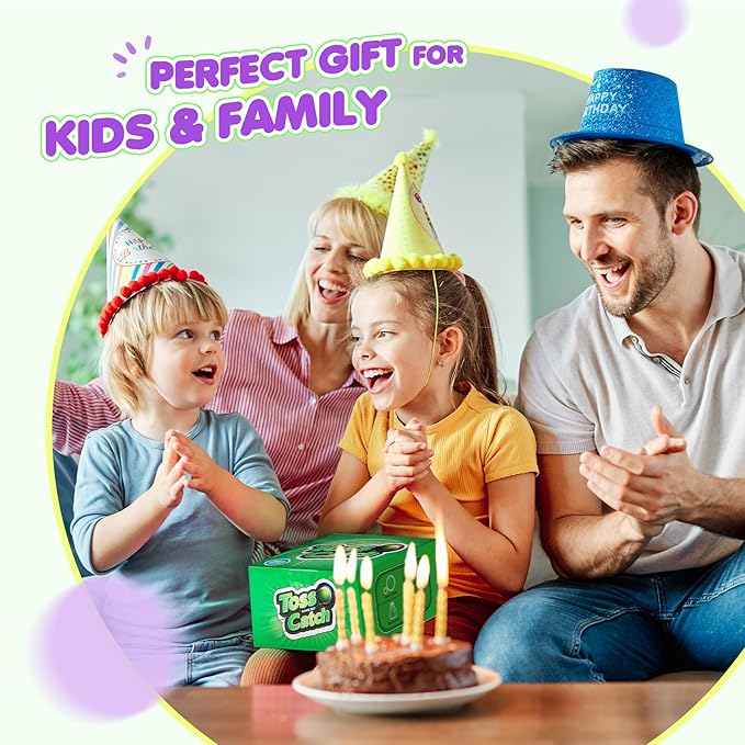 Toss and Catch Ball Set Upgraded 6 Pack- Kids Toys Outdoor Games for Whole Family - Water-Resistant Great for Beach Pool Yard Games - Classic Gift for Boys Girls 3 4 5 6 7 8 9 10 11 12+ Years Old