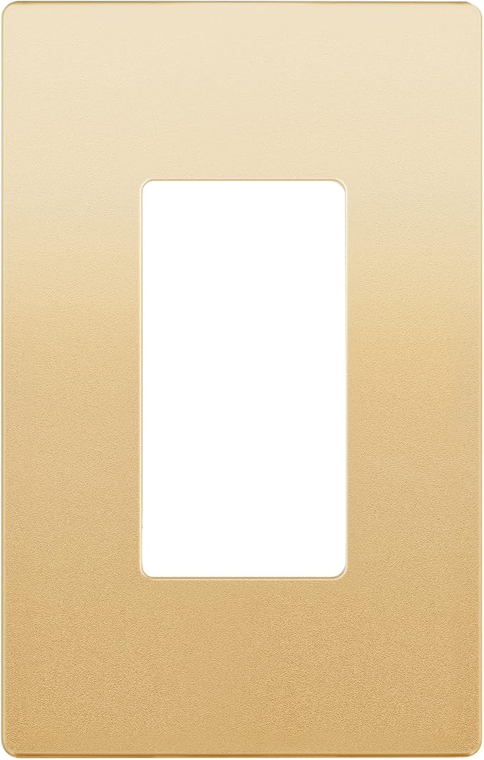 LIDER Matte Finish Decorator Switch Cover, Screwless Wall Plate, Mid-Size 1-Gang 4.88" x 3.11", Unbreakable Polycarbonate Thermoplastic, UL Listed, LSWP-31M-GD, Gold