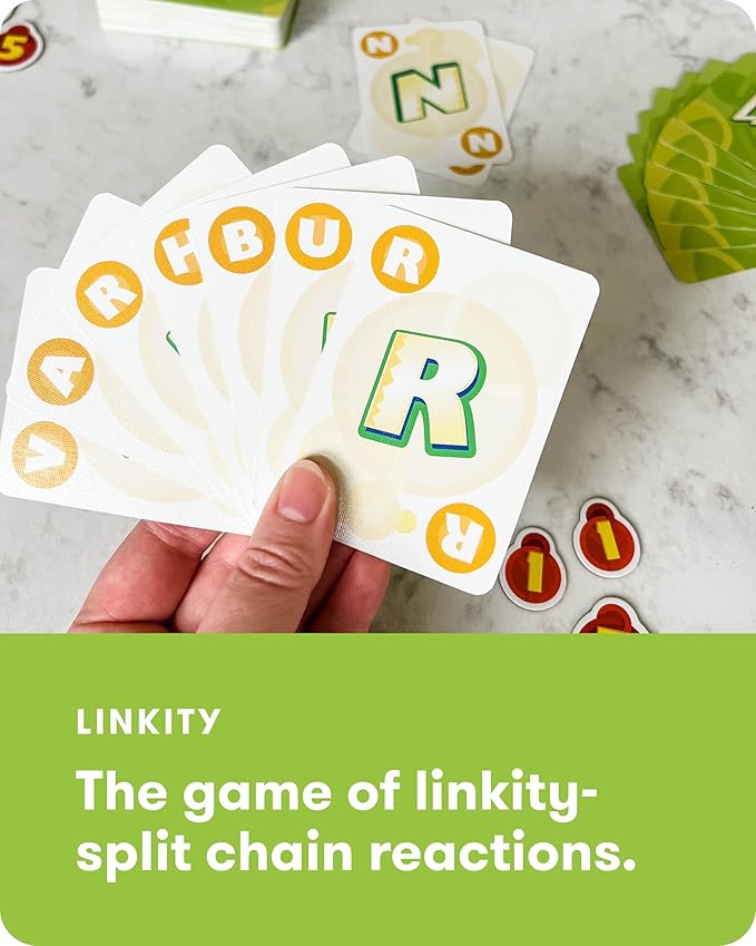 SimplyFun Linkity - Engaging Vocabulary and Word Association Educational Game for Ages 8 & Up, Perfect Word Game for Kids for Family Night, Classroom Learning, and Parties, for 3-8 Players