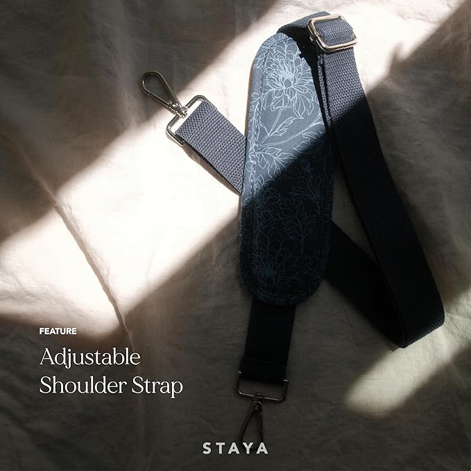 Staya Quilted Duffle Bag - Perfect Travel Companion, Quilted Weekender Bag for Women, (Indigo Petals)