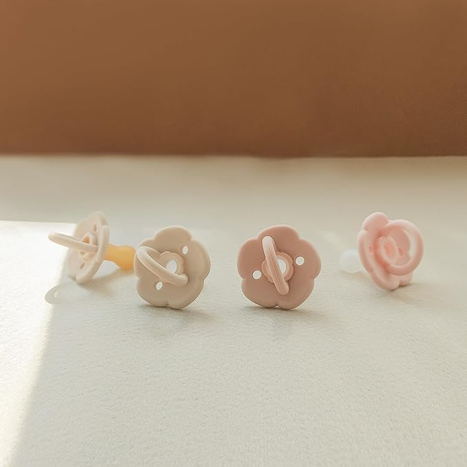 Moonkie Pacifiers Set of 2 | One-Piece Design Baby Pacifier with Large Air Holes | BPA-Free Silicone | Safe for Babies 6 Months+