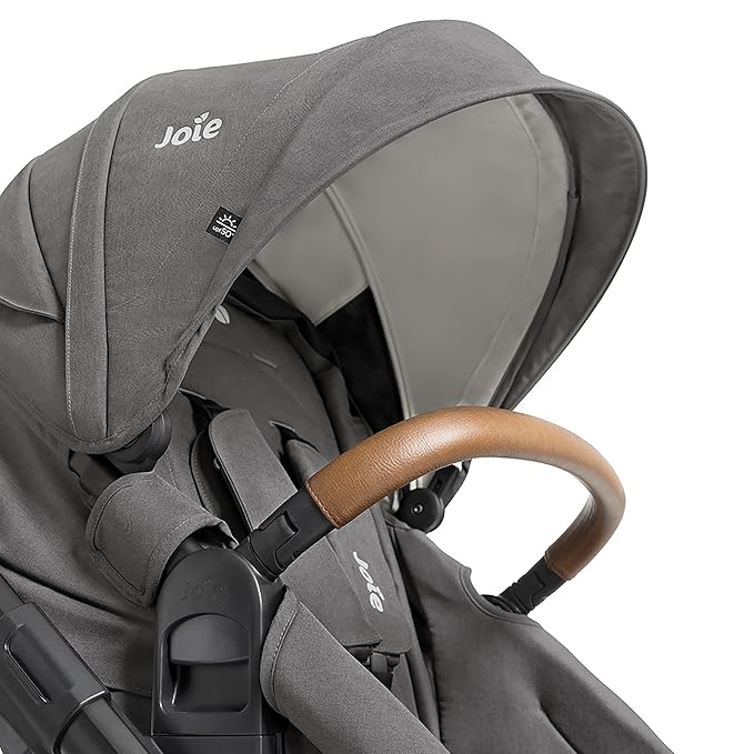 Joie Hazel Height Adjustable Stroller – Travel-Friendly Stroller with Height Adjustable Seat, Multi-Position Recline, and All-Terrain Wheels (Thunder)