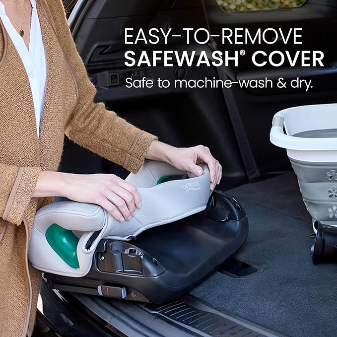 Britax UpNGo Click Backless Booster Car Seat with Rigid Latch, Lightweight and Portable Travel Booster with Slim Design and PosturePlus, Accommodates Kids up to 120 Lbs and 63” – Parchment