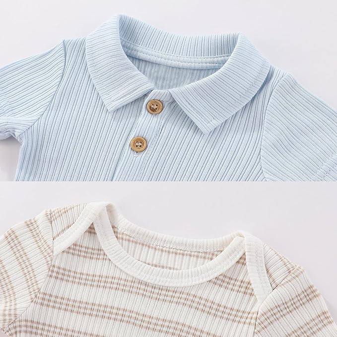 Kiddiezoom Newborn Baby Layette Set 10-Piece with Bodysuits and Pants Set for Unisex Baby Gift Sets