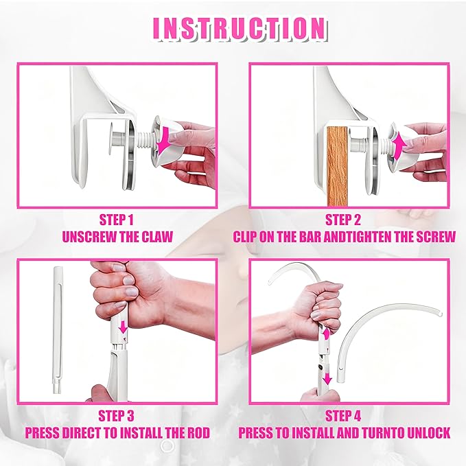 25 Inch Universal Mobile Arm for Crib-Baby Musical Crib Mobile Bed Bell Holder,DIY Toy Decoration Bracket (Without Music Box)