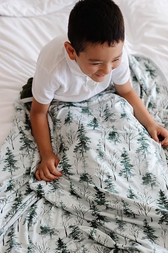 Pobibaby Soft Neutral Baby Blanket - Comfortable Premium Cotton Toddler Quilt, Ideal for Boys and Girls - Perfect Baby Boy, Baby Girl Toddler Blanket - Warm, Soft Baby Blankets (Magical Woods)