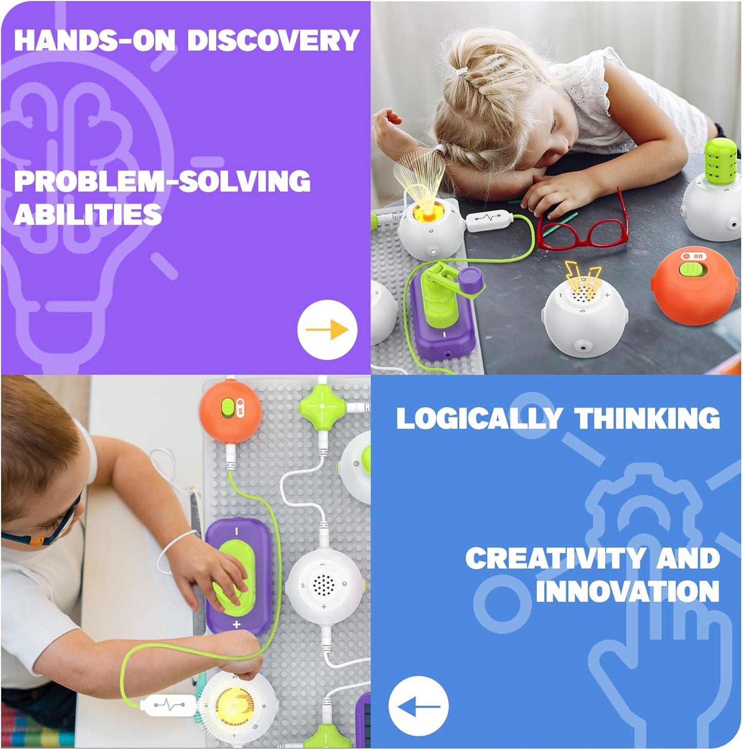 Science Kits for Kids - STEM Kits for Kids, Electronics Exploration Kit, Over 150 Projects, 14 Circuit Parts, STEM Educational Toy Gifts for Kid Boys Girls Ages 3 4 5 6 7 8 9 10 11 12