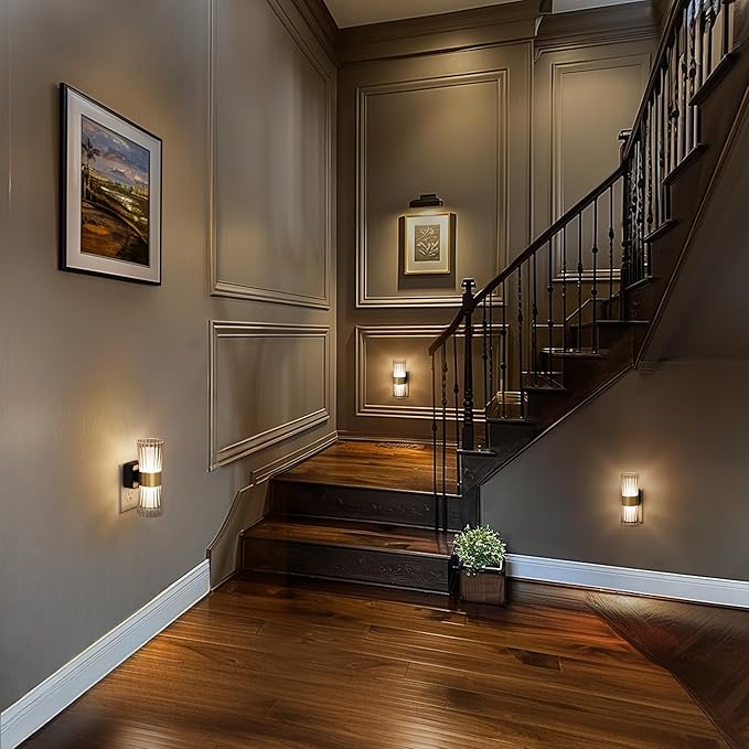 Night Light Plug into Wall, 2 Pack, 320° Rotation Night Light with Dusk to Dawn Light Sensor, Soft White 3000K, 0-100LM Adjustable Brightness, Unique Elegant Design for Use in Bedroom, Hallways