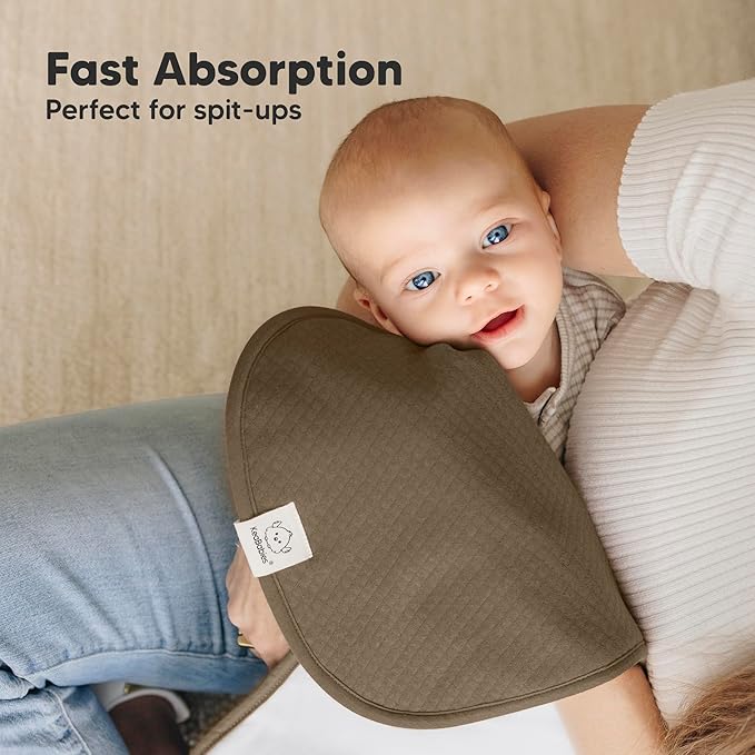 KeaBabies 5-Pack Organic Burp Cloths Baby Girl, Boy - Extra Large, Absorbent Baby Burp Cloths, Soft Burping Cloths for Babies, Newborn Burp Clothes, Cotton Burp Rags, Thick Burp Cloth (Basic/Quin)