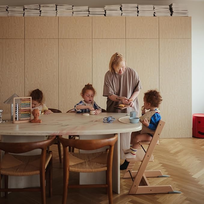 mushie Silicone Placemat for Kids | BPA-Free Non-Slip Design (Smiley Face)