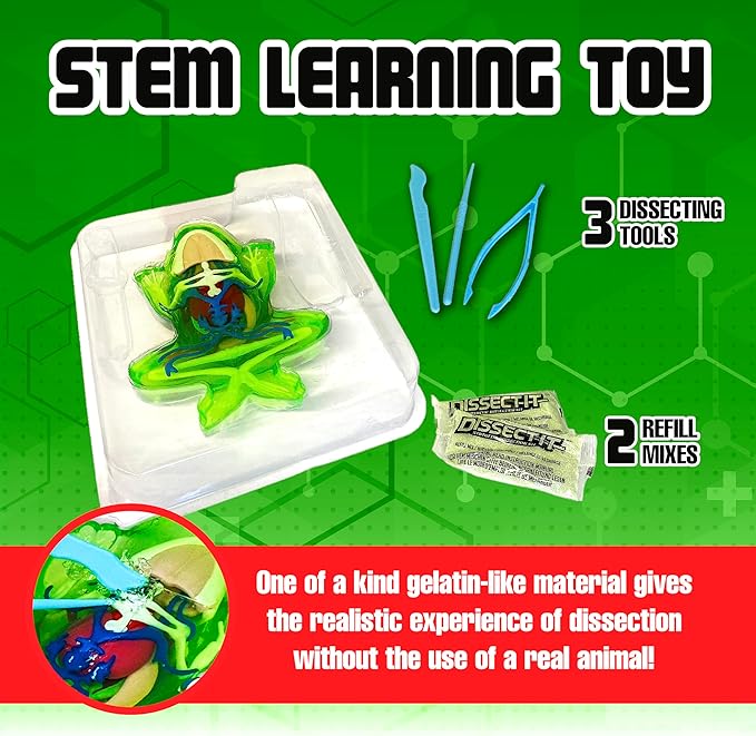 Dissect-It Upgraded Frog Dissection Toy Kit, Lab Experience Simulation Toys, STEM Toys for Animal Science, Anatomy, and Home Learning