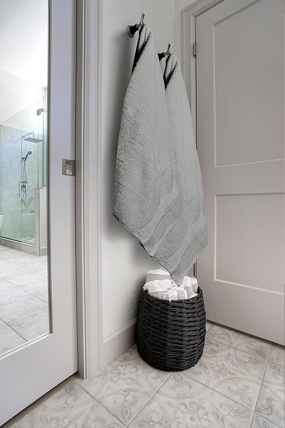 100% Cotton Luxury Bath Sheets - Pack of 2 (35" x 70") | Super Soft, Quick-Dry & Highly Absorbent Towels for Bathroom, Home, Spa & Gym (Silver Grey)