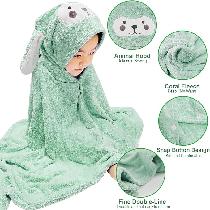 Visen Premium Hooded Towel for Kids,-28×55 INCH Large Size Kids Bath Towel,Ultra Soft Hooded Towel Wrap for Boys Girls