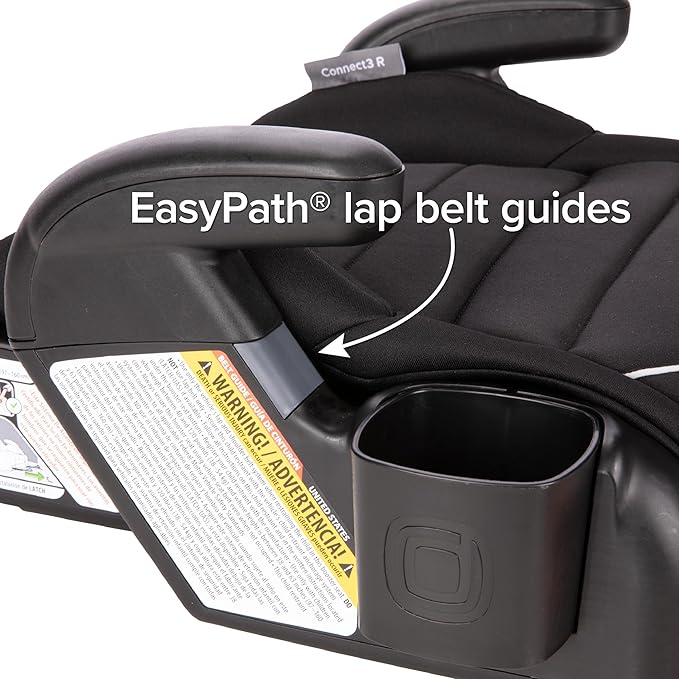 Diono Connect3 R Backless Booster Pack of 2, Slim Fit 3-Across in Many Mid-Sized Sedans and SUVs, for Children from 40-120 lbs., Lightweight with Cupholder, Black Storm