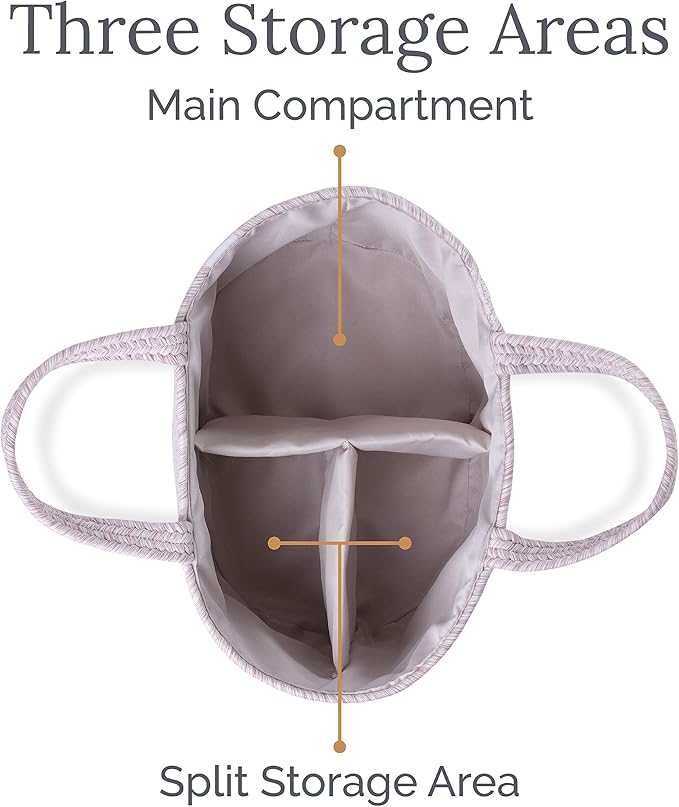 Natemia Baby Diaper Caddy Organizer - Baby Shower Basket for Gifts - Nursery Storage for Diapers, Wipes, Breast Pump - Portable Organizer and Gift Bag - Newborn Essentials