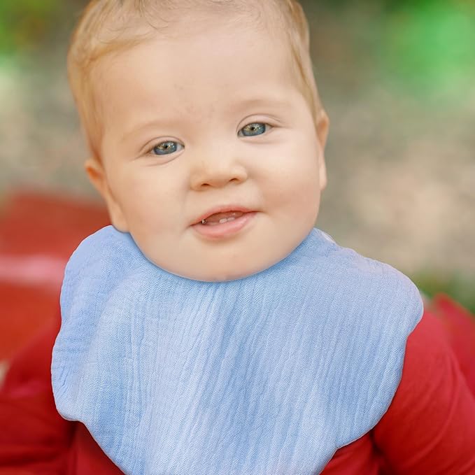 Baby Bibs Muslin Bibs 8 Pack for Drooling and Teething for Unisex Girls Boys