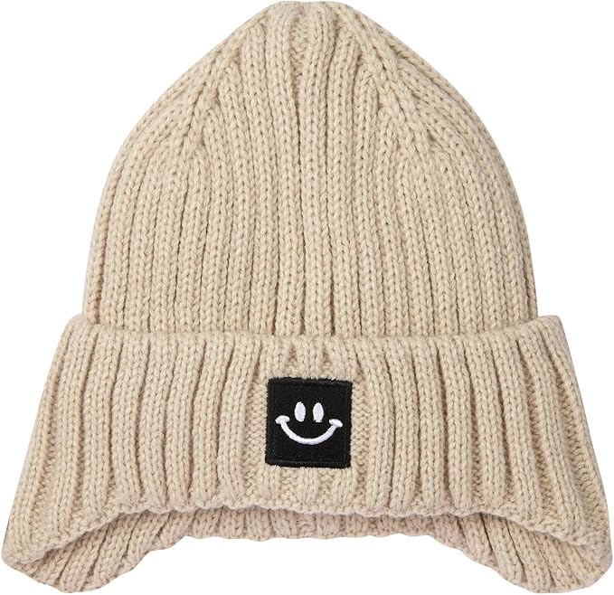 MaxNova Baby Winter Hat Toddler Beanie Hat Earflap Knit Cap for Boys Girls 0-8 Years