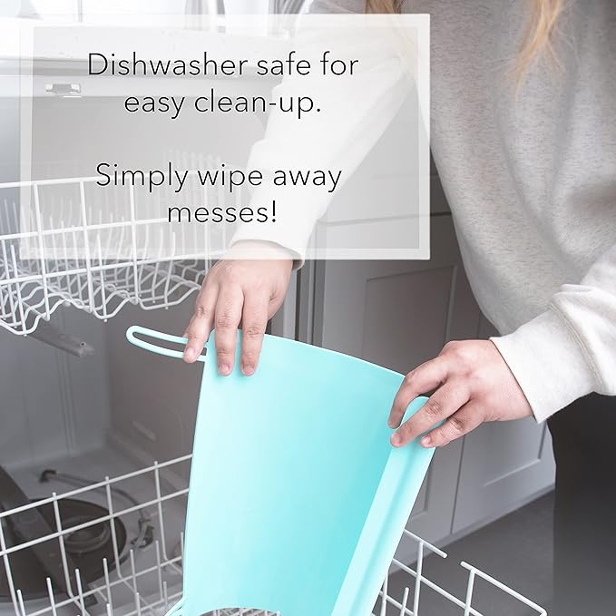 The Table Tyke Table Tyke Placemat XL Silicone Baby Placemat with Teething Edge Bumper - Waterproof Toddler Table Mat for Eating, BPA Free, Dishwasher Safe (Pink)