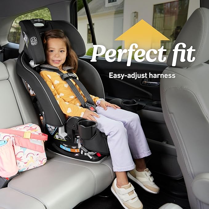 Graco Slimfit 3-in-1 Convertible Car Seat, Space Saving Design, Forward & Rear-Facing, Highback Booster Option – Sydney