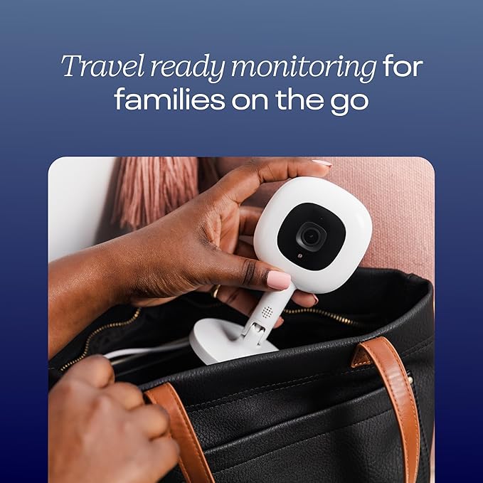 Nanit Pro Smart Baby Monitor & Flex Stand - 1080p Wi-Fi Video Camera, Sensor-Free Sleep & Breathing Motion Tracker, 2-Way Audio, Sound/Motion/Cry Notifications, Night Vision, and Breathing Band