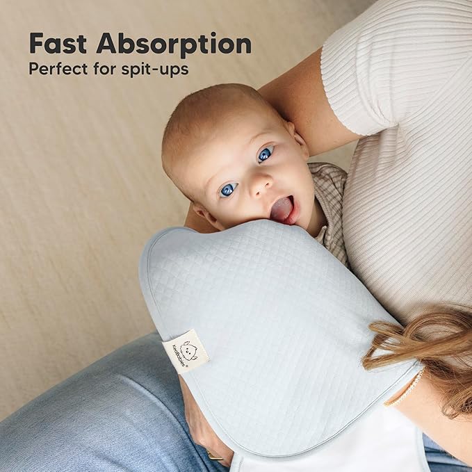 KeaBabies 5-Pack Organic Burp Cloths Baby Girl, Boy - Extra Large, Absorbent Baby Burp Cloths,Soft Burping Cloths for Babies,Newborn Burp Clothes,Cotton Burp Rags, Thick Burp Cloth (Flora Dew/Quin)