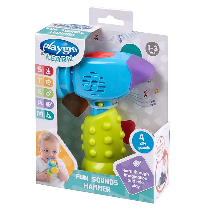 Playgro Fun Hammer Toys for Toddlers 1-3 - Engaging Auditory Developmental Toy for Kids - Unleash The Joy with This Vibrant Kids' Hammer Toy - A Wholesome Blend of Learning and Laughter