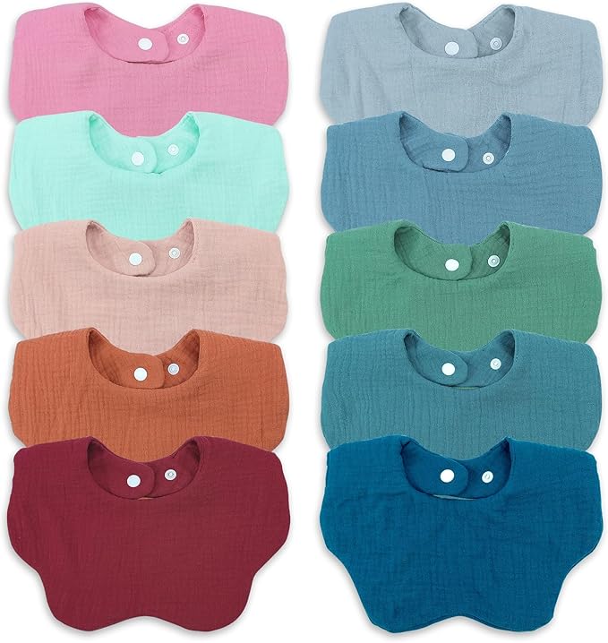 Baby Bibs Muslin Drool Teething Drooling Bibs for Baby Girl Boy Muslin Cotton