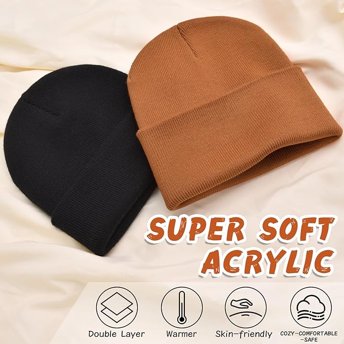 ZOORON Toddler Beanie Baby Beanies for Boys Girls Kids Winter Hats Children Knit Warm Caps 0-12years