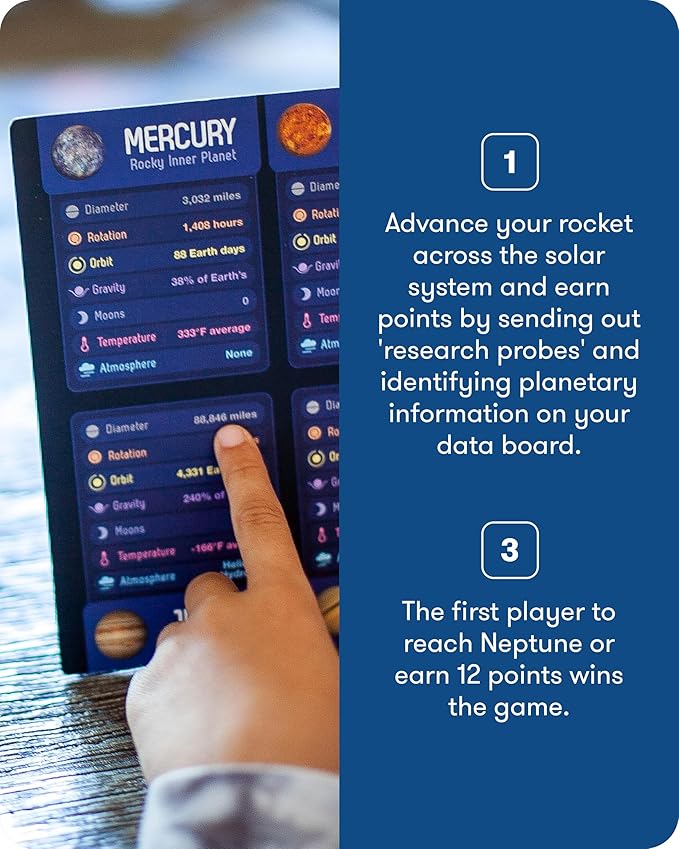 SimplyFun Planet Voyagers - Astronomy Children’s Game - Helps Teach Reading & Science Skills - 3rd to 5th Grade Level - 2-5 Players, for Ages 8 & Up