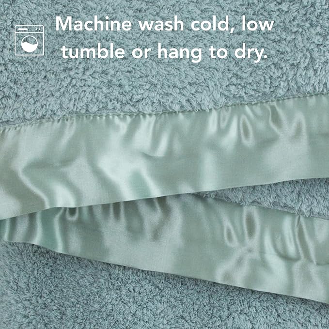 Little Giraffe Chenille Baby Blanket – 29x35” Soft Chenille with Satin Trim, Sage - Ultra-Soft, Gentle & Safe, Lightweight & Breathable - Ideal for Newborns & Toddlers