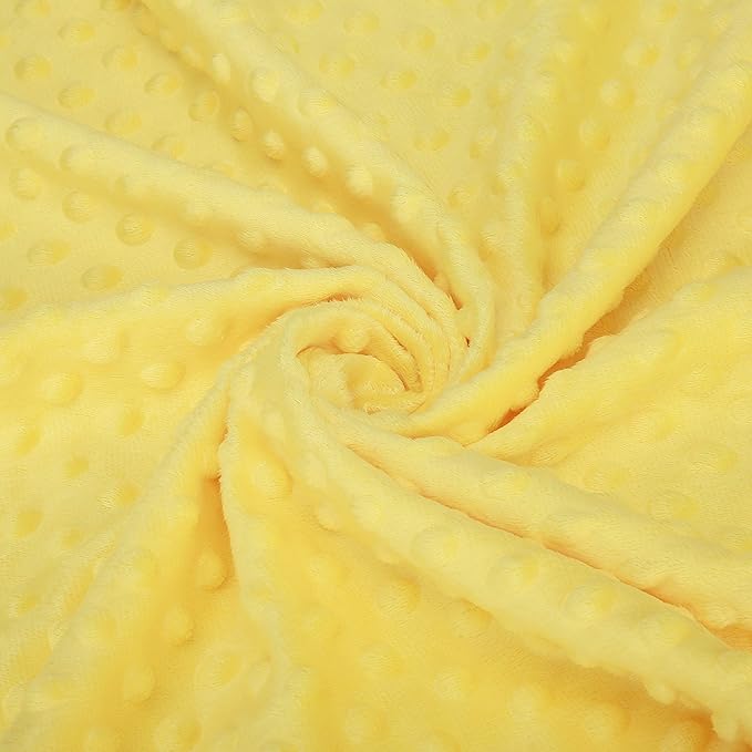 Pro Goleem Baby Soft Minky Polyester Blanket with Satin Backing Baby Gifts for Boys and Girls Pet Blanket for Dogs/Cats/Puppies (Yellow, 30’’ x 40’’)