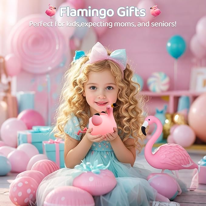 Flamingo Night Light for Kids,Pink Flamingo Gift, Silicone LED Squishy Animal Lamp,Dimmable/Timer Nursery Nightlight for Baby, Rechargeable Touch Bedside Lamp, Bedroom/Dorm Decor,Girls Gifts