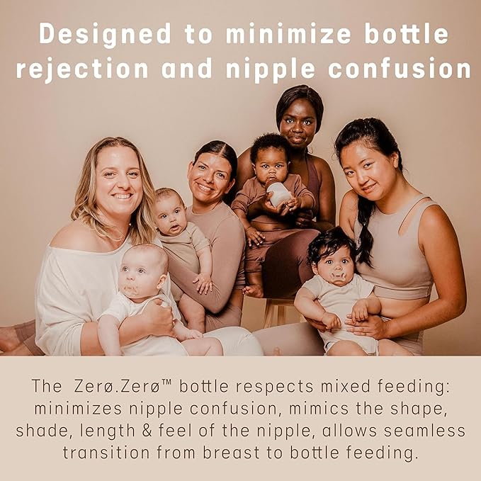 Suavinex Zero Zero Anti Colic Baby Bottle, No 1 Spanish Baby Bottle Brand, Minimizes Bottle Rejection & Nipple Confusion, Perfect for Combo Feeding, 2pk, 9oz/270mL, Deep Tone, Medium Flow Nipple