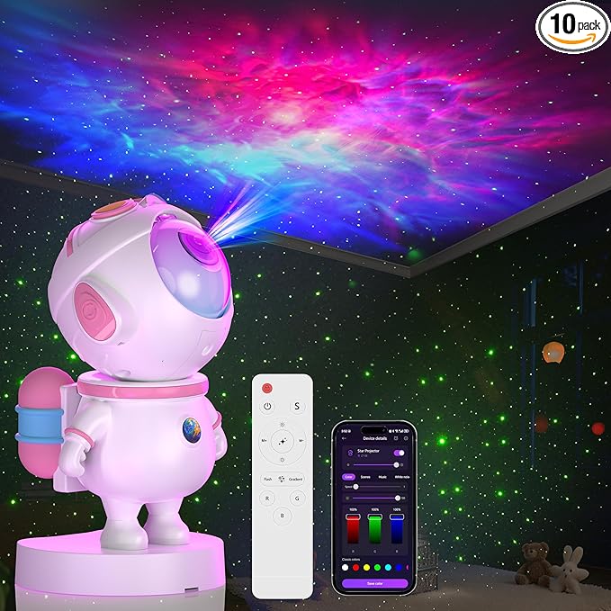 Galaxy Night Light - Astronaut Space Projector, Star Projector,Starry Nebula Ceiling LED Lamp with Timer and Remote,APP Control， Kids Room Decor Aesthetic, for Birthdays,Christmas APP Control