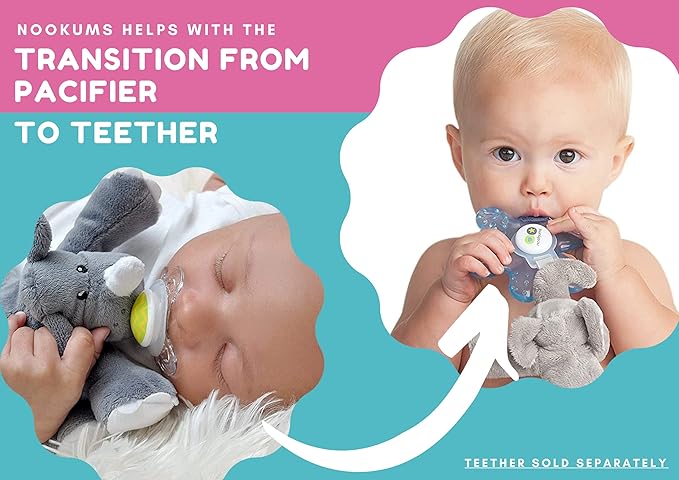 Nookums Paci-Plushies Buddies - Starflower The Unicorn Pacifier Holder - Adapts to Name Brand Pacifiers, Suitable for All Ages, Plush Toy Includes Detachable Pacifier