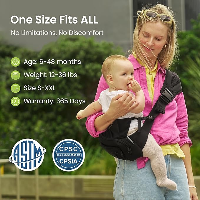Baby Carrier Newborn to Toddler, Toddler Carrier, Cozy Baby Carrier with Adjustable Padded Shoulder Strap, Suits for 12-36lb