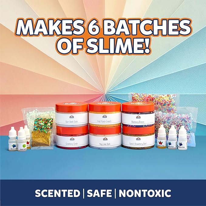 Elmer's Color Wheel Slime Kit, Includes Elmer's Gue Premade Slime, Clay Color Pigments, Scents, Sheet Labels, 24 Piece Kit