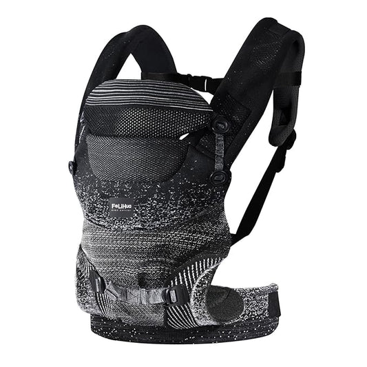 Ergonomic 4-in-1 Baby Carrier Newborn to Toddler - with Lumbar Support - for Children 8-33 Pounds - 360 Degree Baby Wearing - Inward & Outward Facing - (Black)