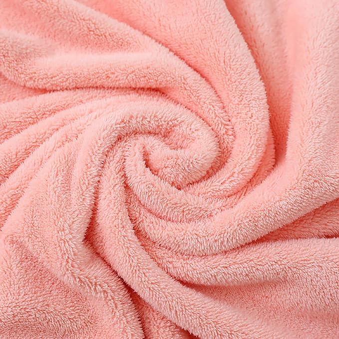 ROMASA Baby Hooded Bath Towel Ultra Soft and Absorbent Toddlers Bathrobe Newborn Blanket Shower Gifts (Pink Mouse)