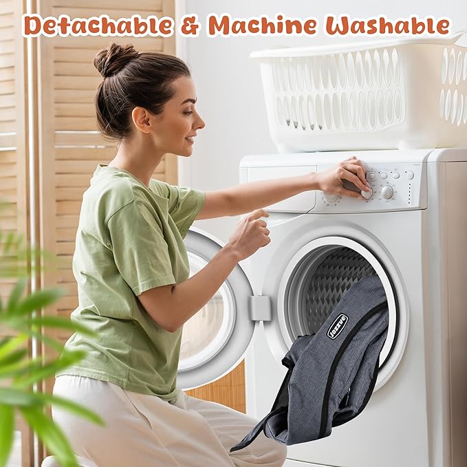 Hook On High Chair, Jozzve Baby High Chair, Portable High Chair for Travel, Foldable Fast Table Chair with Storage Bag, Baby Feeding Seat Clip On High Chair for Home and Travel (Grey)