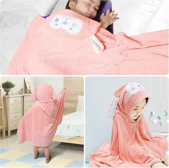 Visen Premium Hooded Towel for Kids,-28×55 INCH Large Size Kids Bath Towel,Ultra Soft Hooded Towel Wrap for Boys Girls