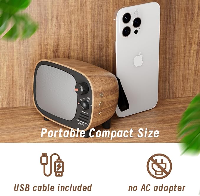 Sleep Sound Machine for Adults, 1960s Retro Tv Design White Noise Machine for Sleeping with 10 Soothing Sounds, Fan & Brown Noise, Portable with Memory Function