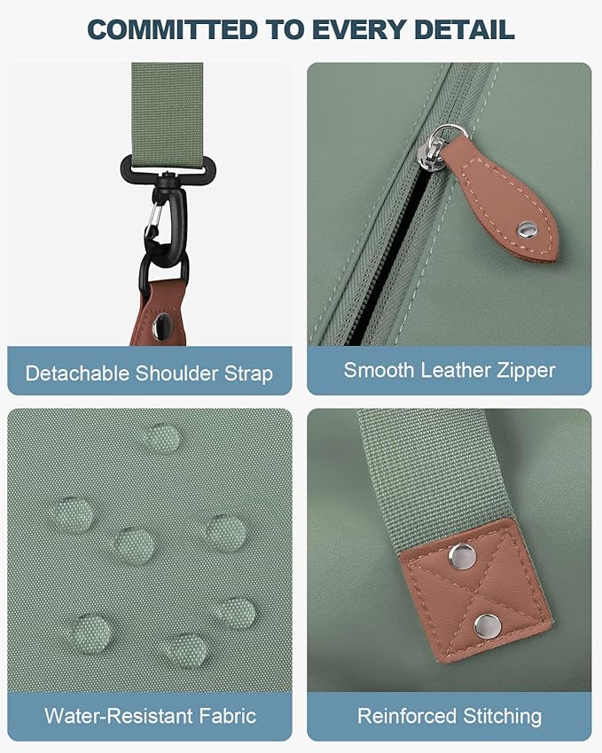 Travel Duffle Bag, Waterproof Weekender Overnight Hospital Bags for Women Men with Toiletry Bag Lightweight Carry on Personal Item Duffle Gym Bag for Travel, Airplanes, Sports