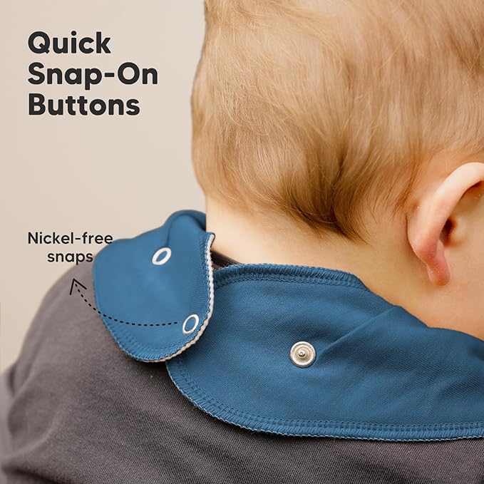 8-Pack Organic Baby Bandana Bibs for Boys, Girls - Super Absorbent Triangle Baby Bibs for Drooling and Teething Infant, 100% Cotton Extra Soft for Newborn, Infant 0-36 Months (Cruise)