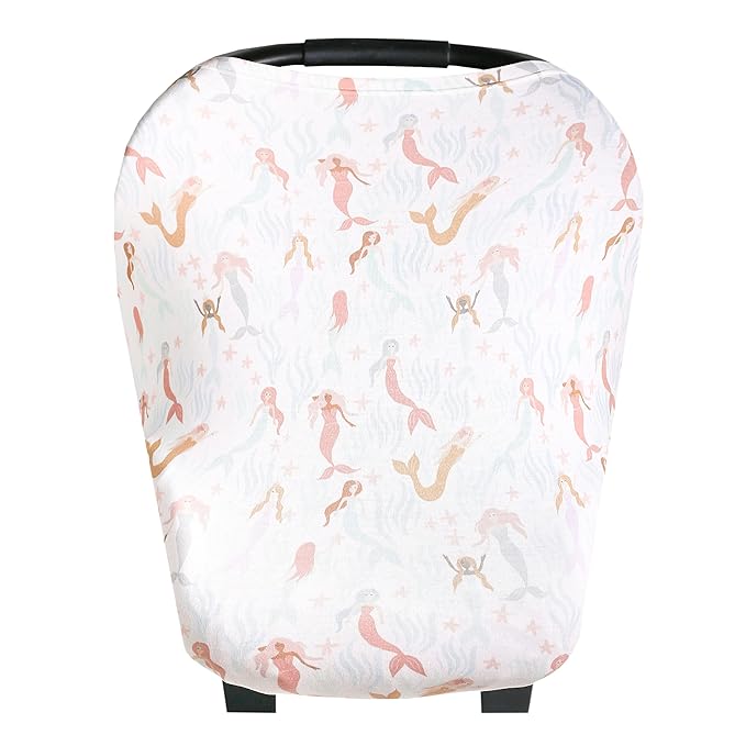 Copper Pearl Multi-Use Cover: Car Seat & Stroller Cover for Sun - Stretchy Fabric, All-Season Use, Stylish Designs, Easy Access for Moms - Coral