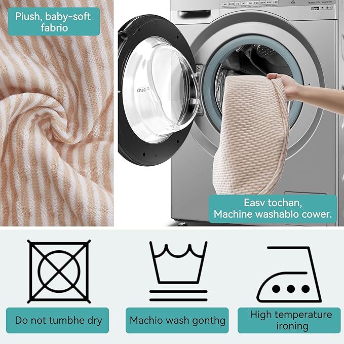 QSTEHEML Nursing Pillow for Breastfeeding - Adjustable Breastfeeding Pillows for Women with More Support & Removable Cover, Baby Feeding Pillow for Newborn Moms and Baby Essentials,Beige