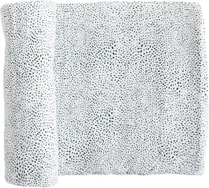 Little Unicorn Premium Cotton Swaddle Baby Blanket | Breathable Fabric | for swaddling, Play, Nursing & More (Green Seed)