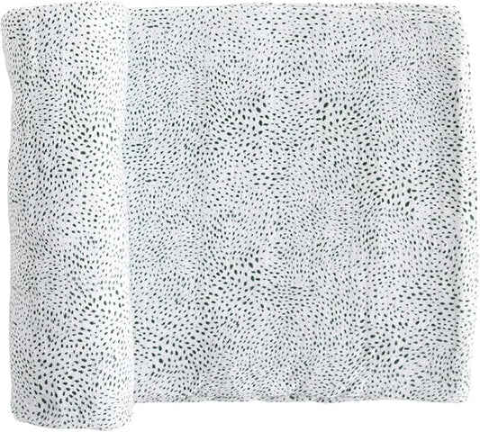 Little Unicorn Premium Cotton Swaddle Baby Blanket | Breathable Fabric | for swaddling, Play, Nursing & More (Green Seed)